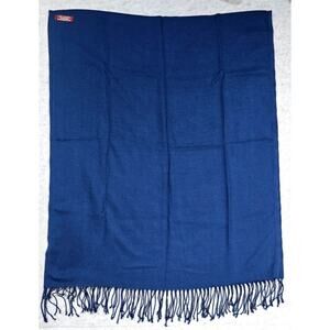 Pashmina Original Scarf Wrap 80% Cashmere, 20% Silk, Blue 30x80 New